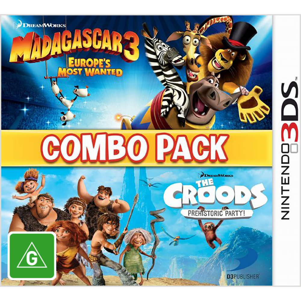 Madagascar 3 & The Croods: Prehistoric Party: Combo Pack - Packshot 1