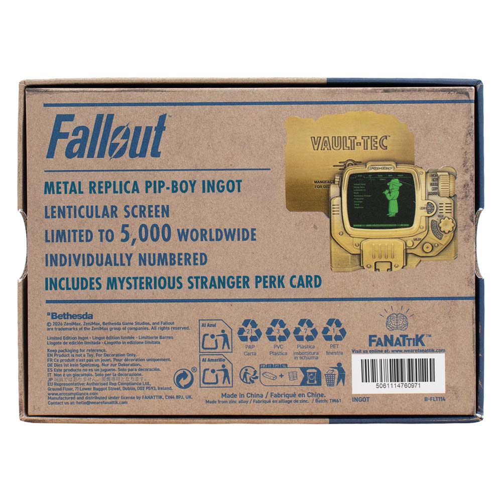 Fallout - Pip-Boy Limited Edition Lenticular Ingot – Mysterious Stranger Variant - Packshot 5