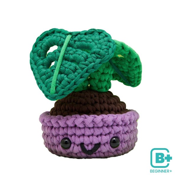 The WOOBLES - Ophelia the Monstera Plant Crochet Kit - Packshot 1