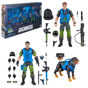 G.I. Joe - Classified Series #220 - Mad Marauders Footloose, Mutt, & Junkyard Action Figures & Dog