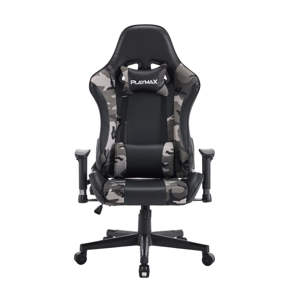 Playmax - Elite Gaming Chair - Fabric Black and Grey Camo - Packshot 1