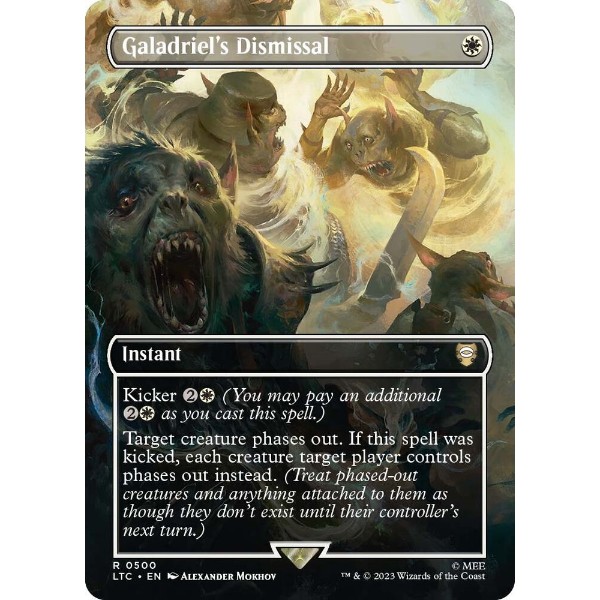 Magic: The Gathering - TCG - Commander: The Lord of the Rings: Tales of Middle-earth - Galadriel's Dismissal (Borderless) Foil 500 - NM/M - Packshot 1
