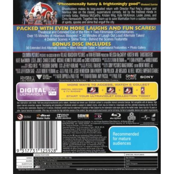 Ghostbusters (2016) (Extended Edition + Bonus Disc) - Packshot 2