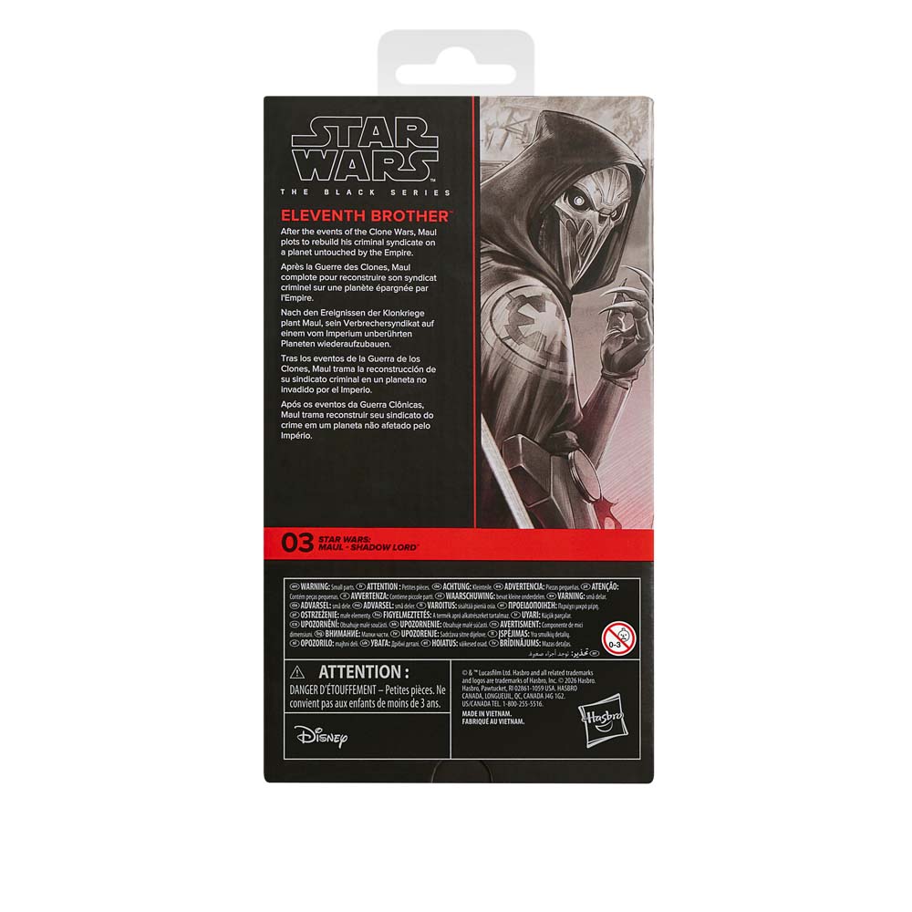 Star Wars - The Black Series - Maul Shadow Lord Eleventh Brother Action Figure - Packshot 4