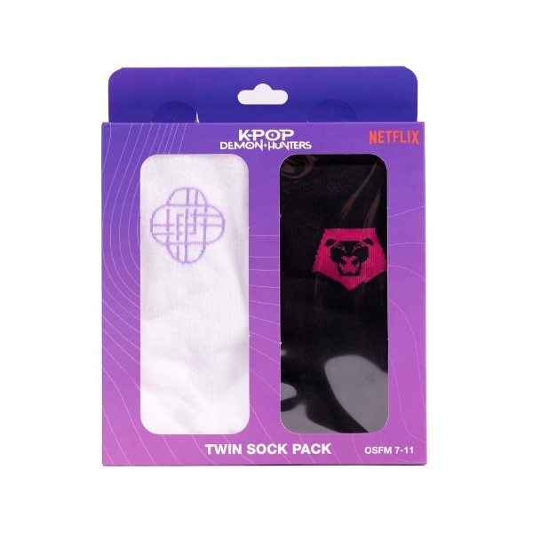 Netflix - KPop Demon Hunters - HUNTR/X and Saja Boys Twin Crew Sock Pack - Packshot 1