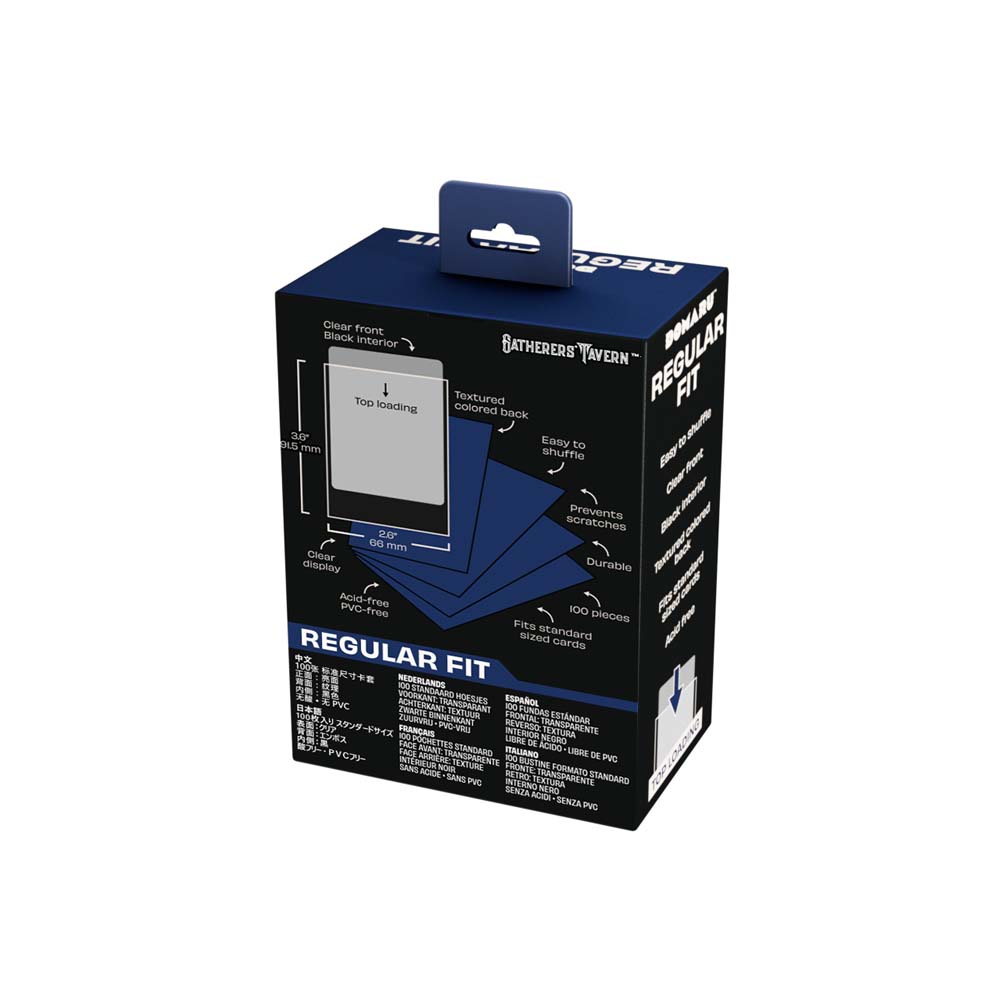 Gatherer's Tavern - Domaru Sleeves 100ct - Regular Fit - Regent Blue - Packshot 2