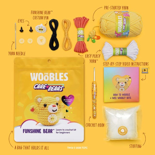 Care Bears - The WOOBLES Funshine Bear Crochet Kit - Packshot 4