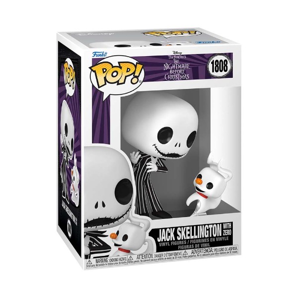 Disney - The Nightmare Before Christmas - Jack Skellington with Zero Pop! Vinyl Figure - Packshot 2