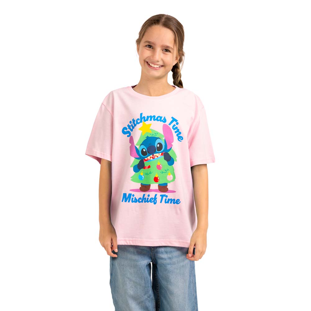 Disney - Lilo & Stitch - Stitchmas Time Mischief Time Youth T-Shirt - Packshot 2