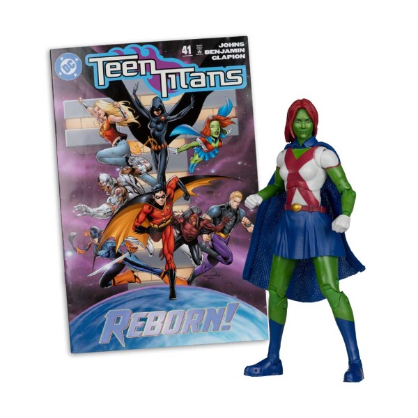 DC Comics - Teen Titans - Miss Martian (Teen Titans #41) Red Platinum Edition Page Punchers 7" Action Figure with Comic Book - Packshot 1