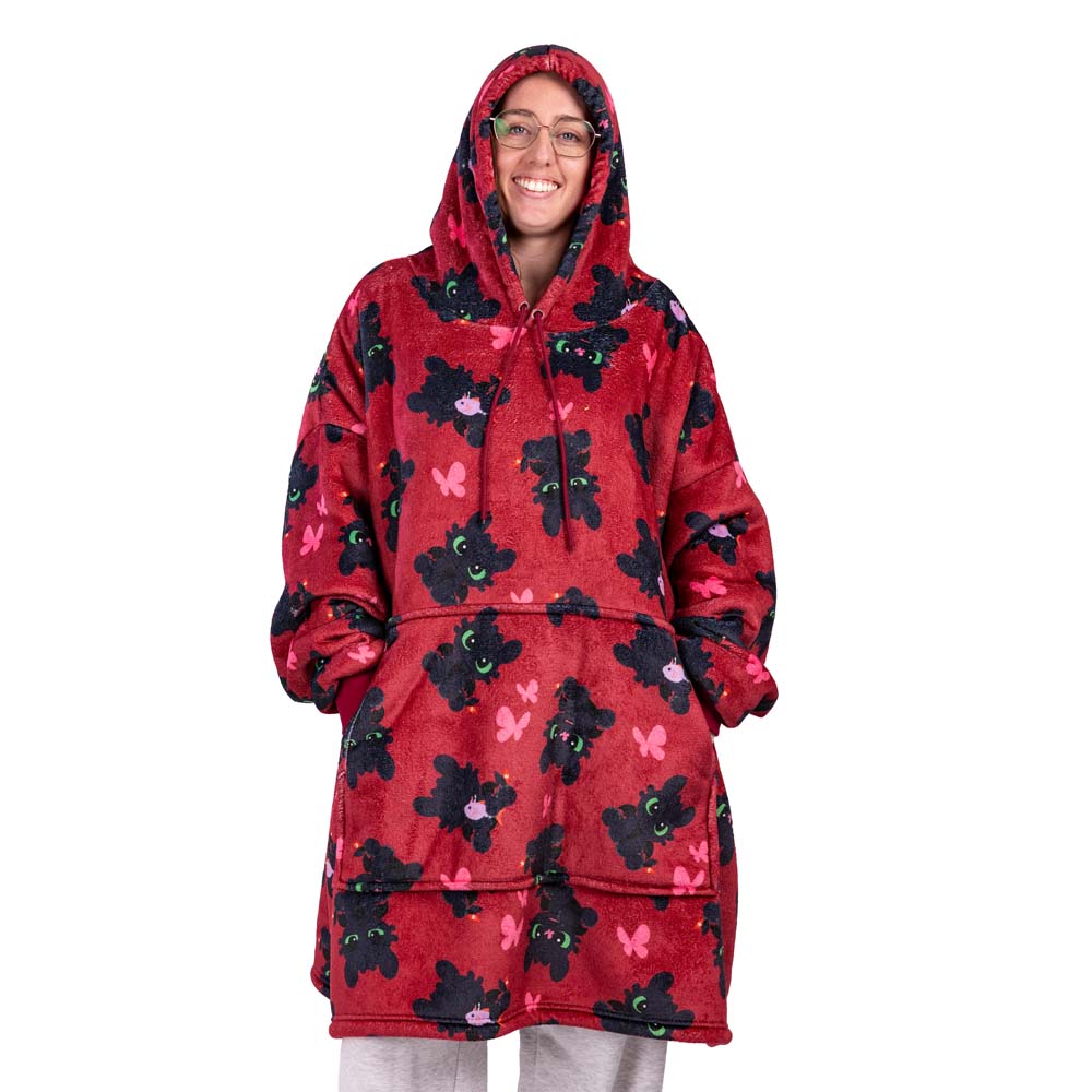 How to Train Your Dragon - Toothless Chibi Oversized Blanket Hoodie - Packshot 3