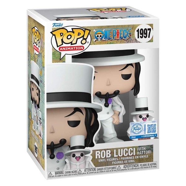 One Piece - Rob Lucci with Hattori Pop! Vinyl Figure - Packshot 3
