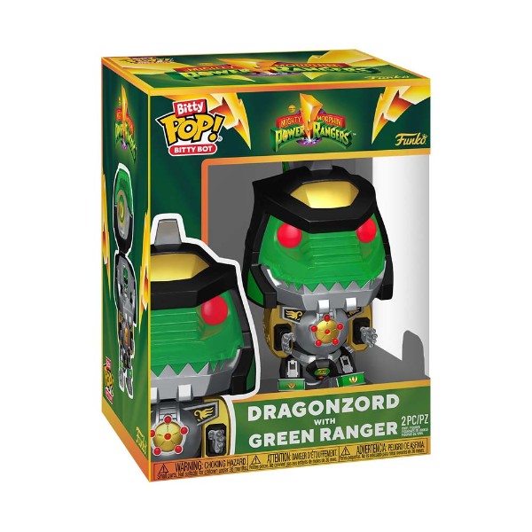 Mighty Morphin Power Rangers - Dragonzord with Green Ranger Bitty Pop! Bot Vinyl Figure - Packshot 5