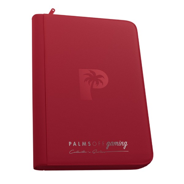Palms Off Gaming - Collector's Series 9 Pocket Zip Trading Card Binder - Red - Packshot 1