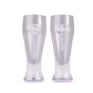 DC Comics - Superman & Batman Glass Stein 2-Pack
