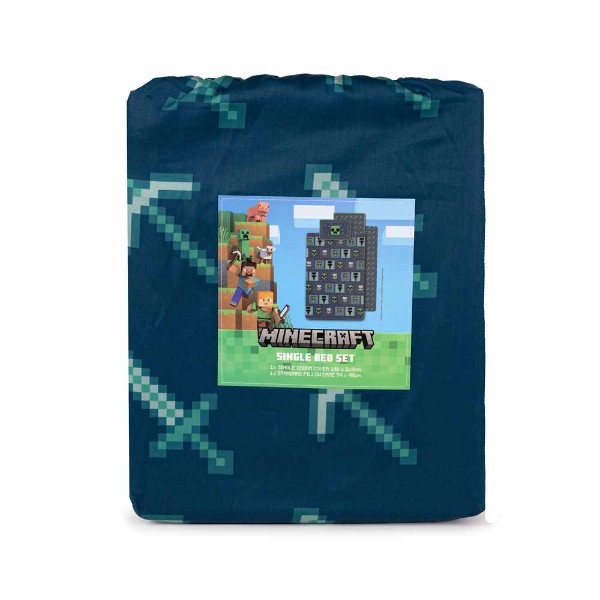 Minecraft - Creeper Nights Quilt Cover Set - Single - Packshot 3