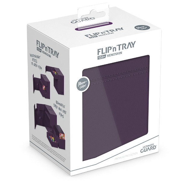 Ultimate Guard TCG - XenoSkin Flip'n'Tray 133+ Deck Box - Purple - Packshot 1