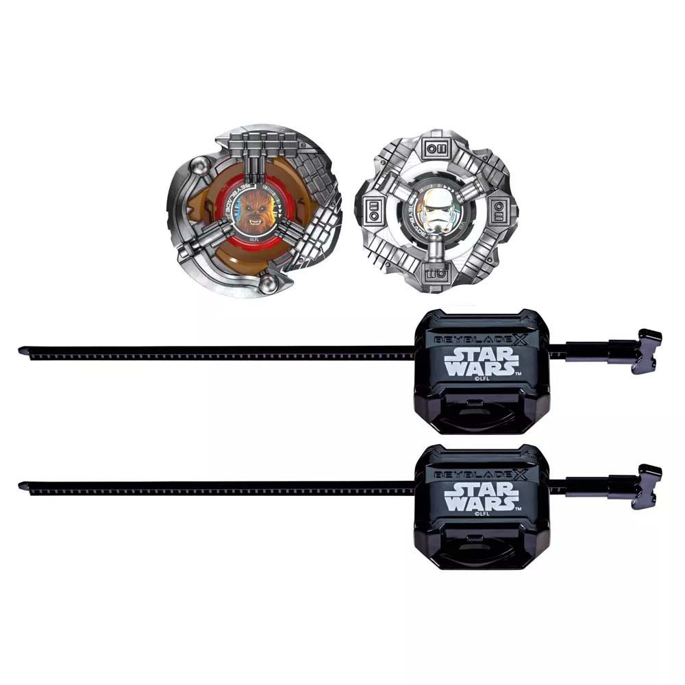 Beyblade X Star Wars Chewbacca Vs Stormtrooper - 2 Tops De Batalla Con Lanzadores