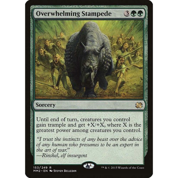 Magic: The Gathering - TCG - Modern Masters 2015 - Overwhelming Stampede 153 Foil - Packshot 1