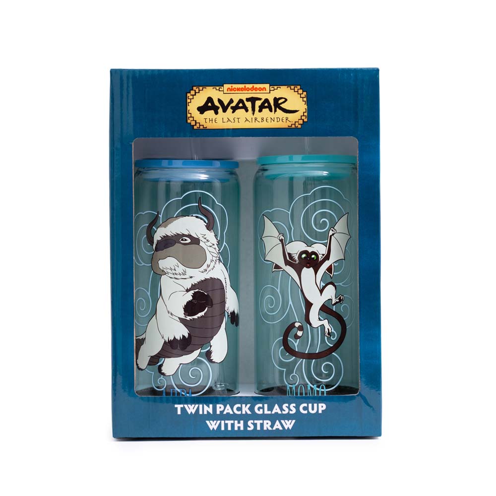 Avatar: The Last Airbender - Appa & Momo Glass Cup with Straw Twin Pack - Packshot 3