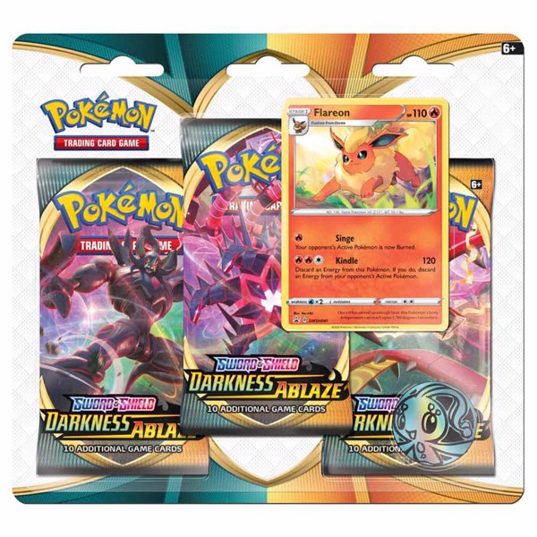 Pokemon - TCG - Sword & Shield Darkness Ablaze Three-Booster Blister (Assorted) - Packshot 2