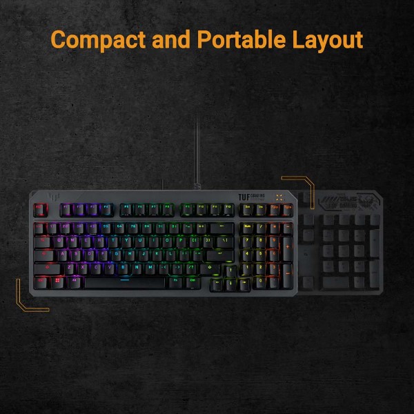 ASUS TUF - K3 II RGB Gaming Keyboard - Black - Packshot 5