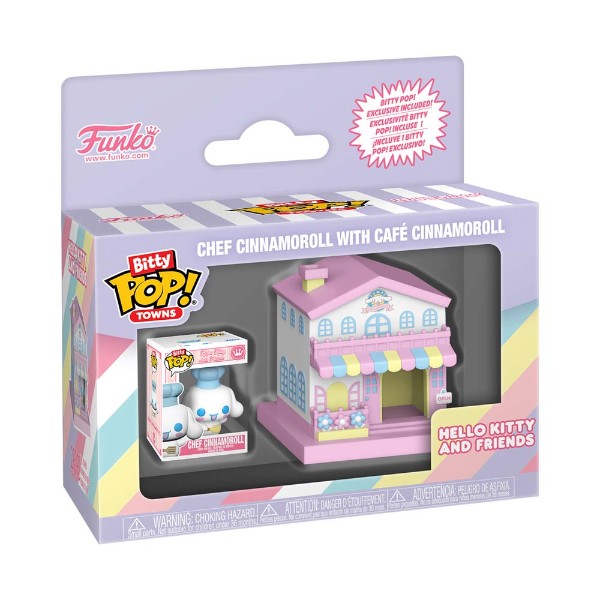 Sanrio - Hello Kitty and Friends - Chef Cinnamoroll with Café Cinnamoroll Bitty Pop! Town - Packshot 2