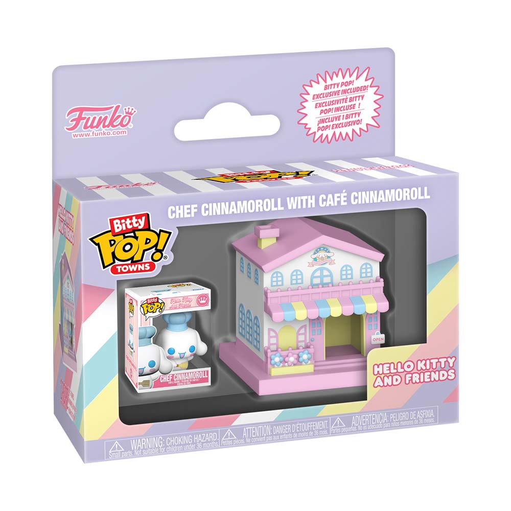 Sanrio - Hello Kitty and Friends - Chef Cinnamoroll with Café Cinnamoroll Bitty Pop! Town - Packshot 2