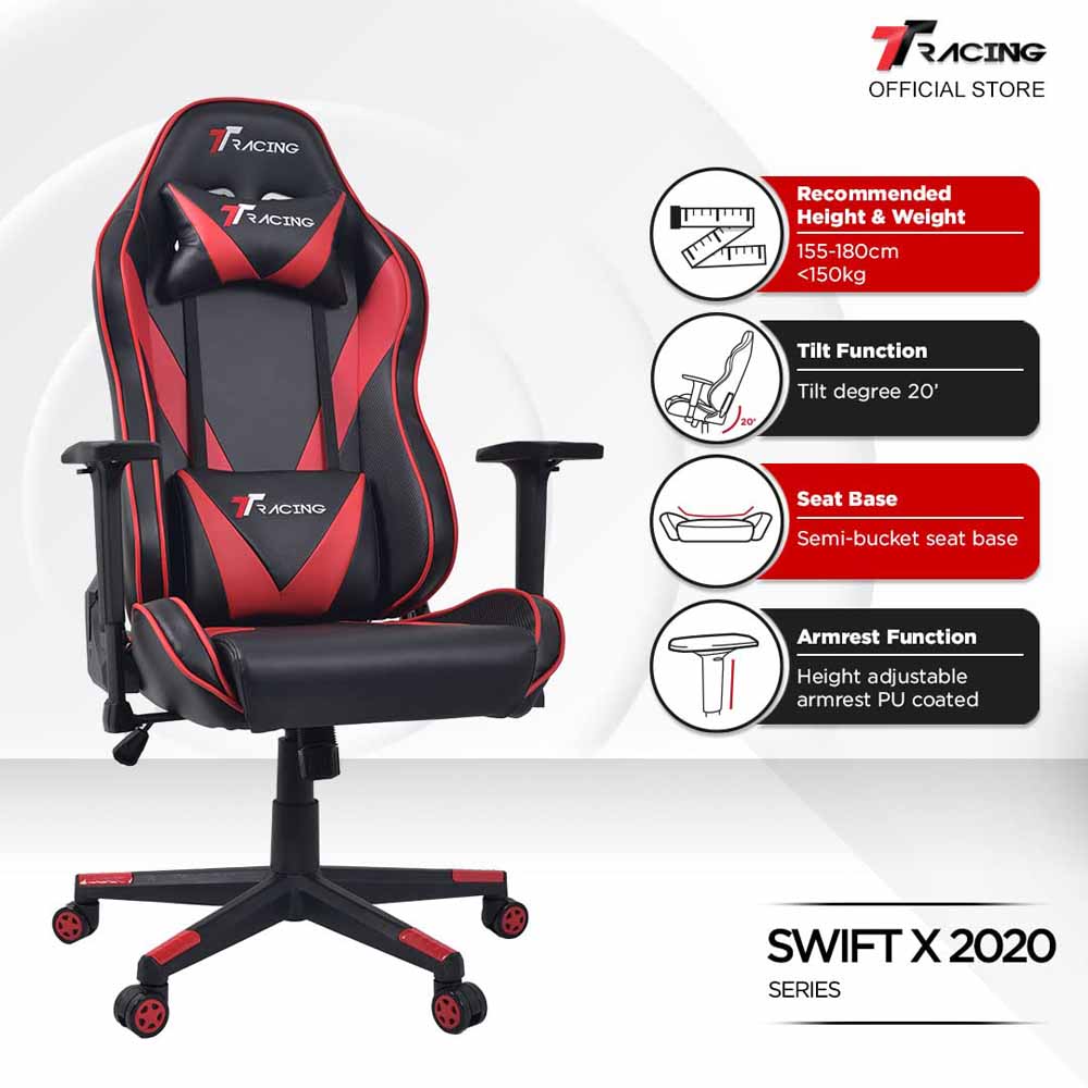 TTRacing Swift X 2020 Gaming Chair - Red - Packshot 5