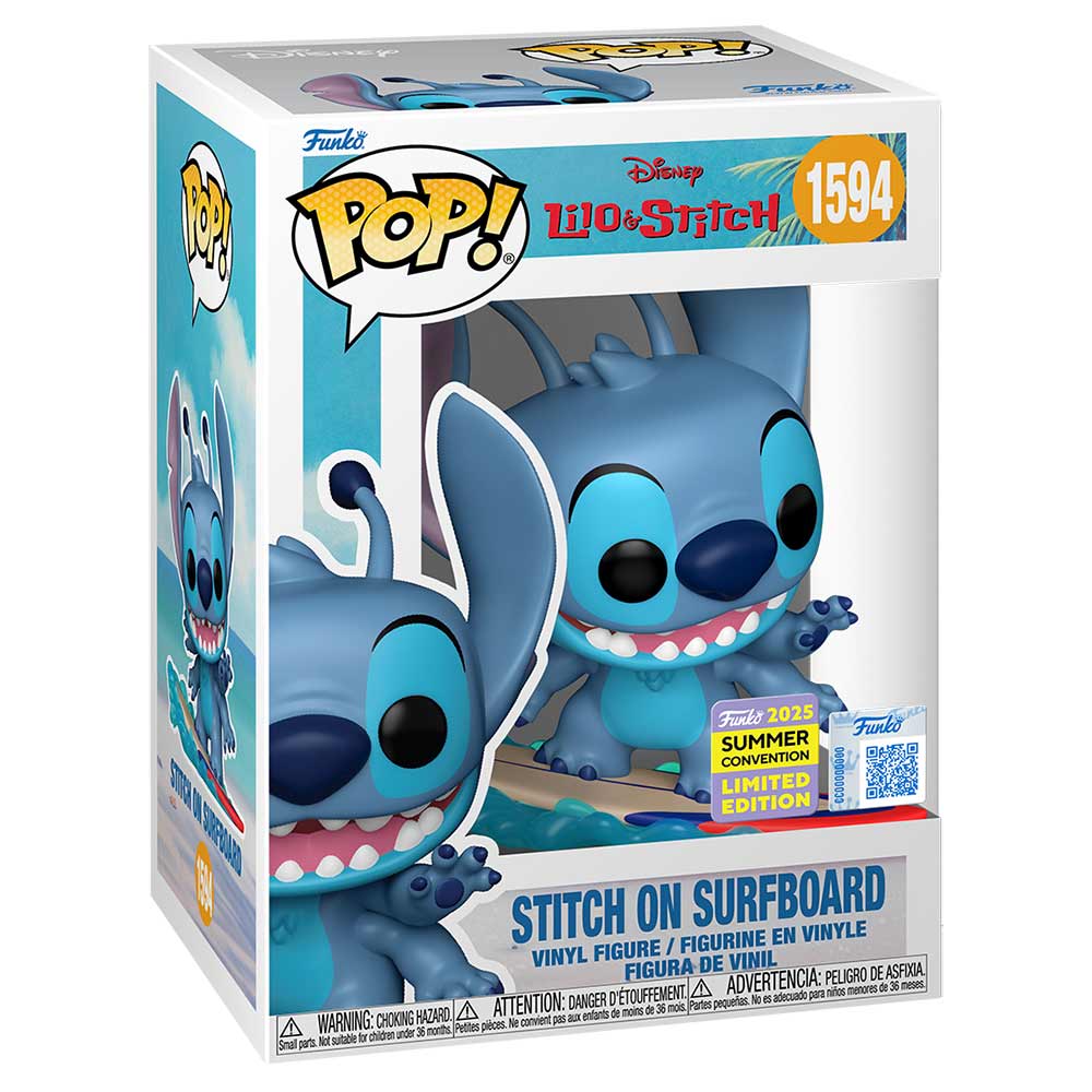 Disney - Lilo & Stitch - Stitch on Surfboard SDCC 2025 Pop! Vinyl Figure - Packshot 2