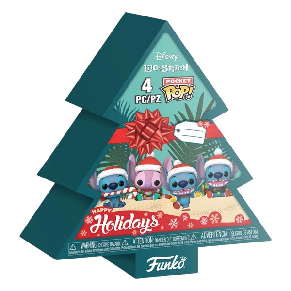 Lilo & Stitch - Holiday Tree Box Pocket Pop! 4-Pack - Packshot 1