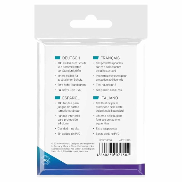 Ultimate Guard TCG – Precise-Fit Inner Sleeves - Transparent - Packshot 3