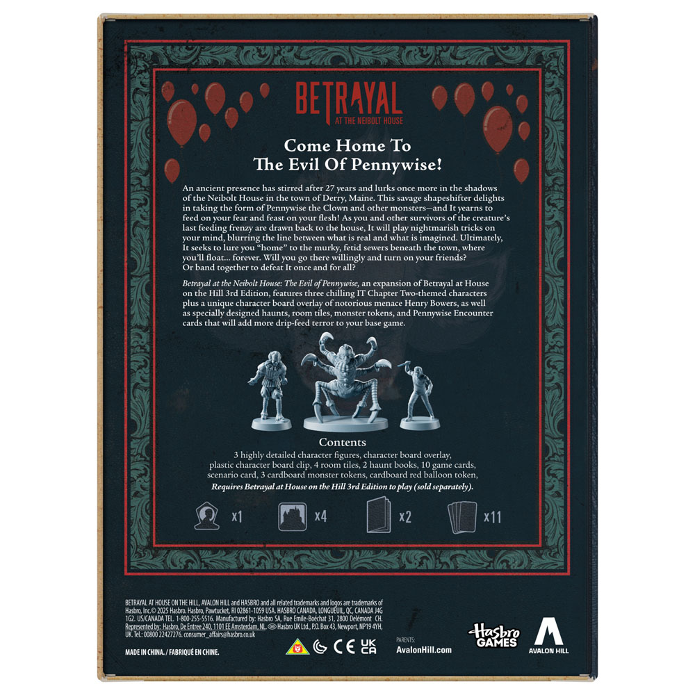 Betrayal at the Neibolt House: The Evil of Pennywise Boardgame - Packshot 6