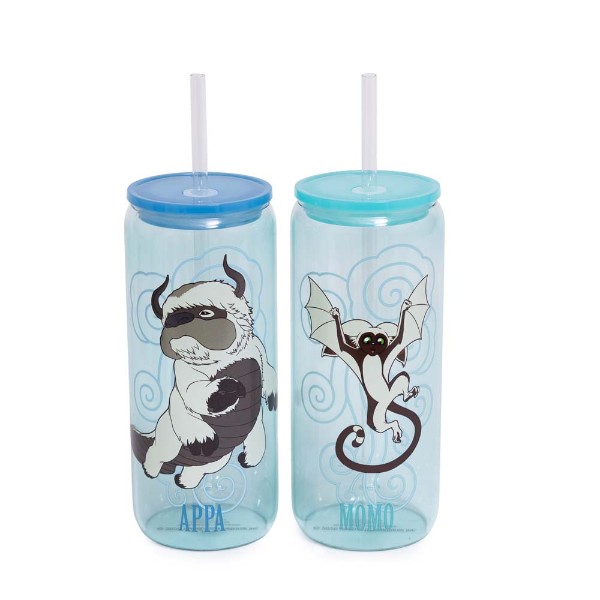 Avatar: The Last Airbender - Appa & Momo Glass Cup with Straw Twin Pack - Packshot 2