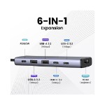 Ugreen 6-in-1 USB C Hub with Single HDMI output - Packshot 2