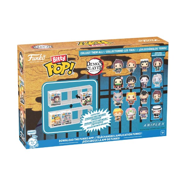 Demon Slayer - Zenitsu Agatsuma, Mitsuri Kanroji, Kanao Tsuyuri & Chase Bitty Pop! Vinyl Figures 4-Pack - Packshot 3