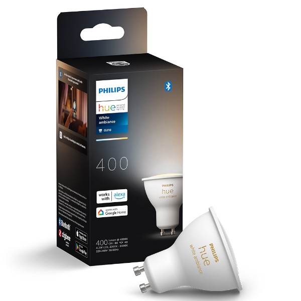 Philips Hue GU10 5.7W V3 Smart Spotlight - White Ambience - Packshot 1