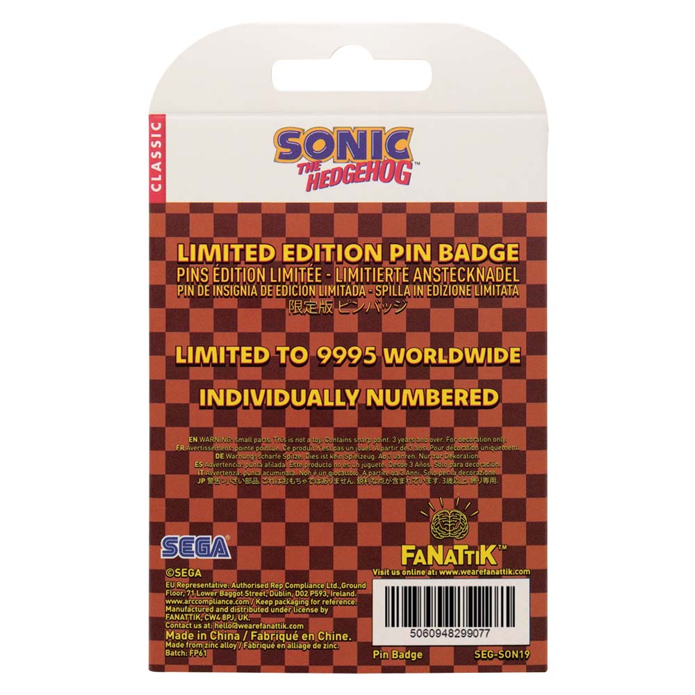 Sonic the Hedgehog - Moving Pin Badge - Packshot 3