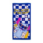 Disney - Lilo & Stitch - Life's Better on the Beach Checkered Towel