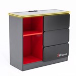 X Rocker Carbon-Tek Chest of 3 Drawers with LED Lights - Black - Packshot 2