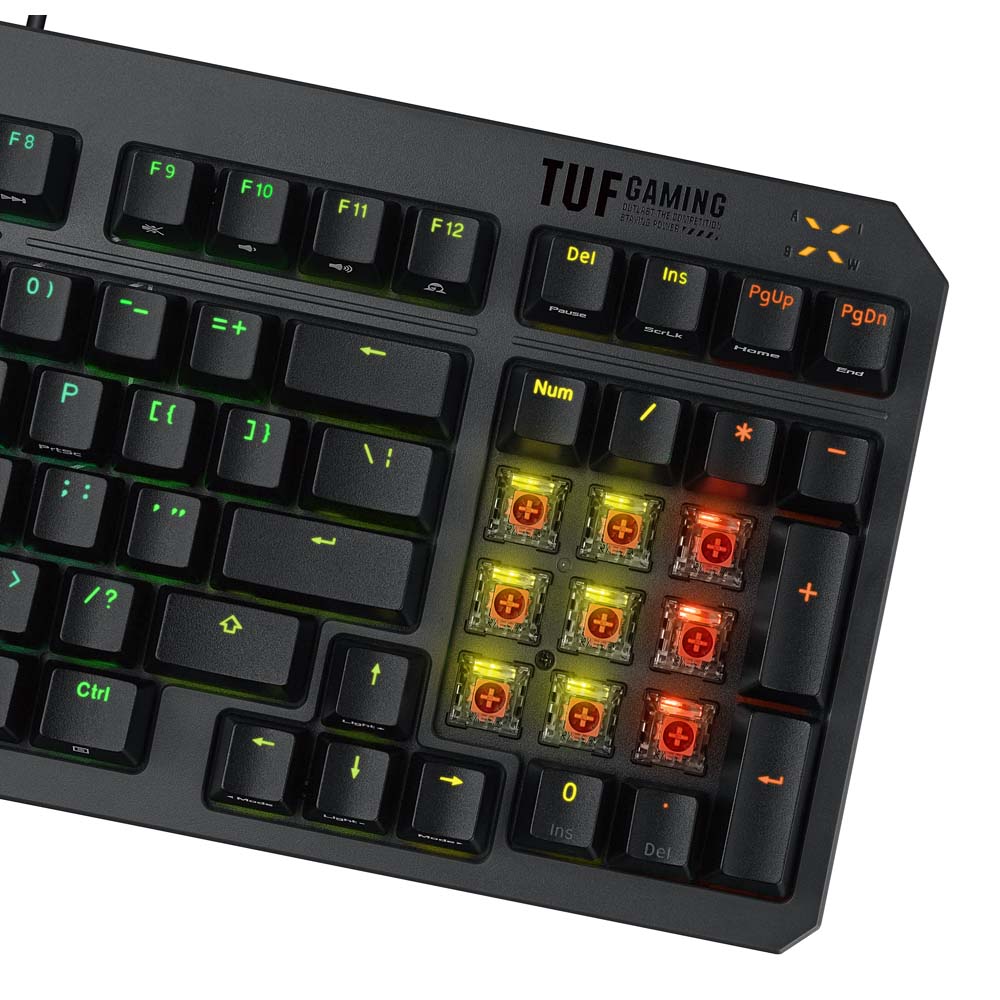 ASUS TUF - K3 II RGB Gaming Keyboard - Black - Packshot 4