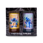 Disney - Lilo & Stitch - Stitch Postal Stamps Glass 4-Pack - Packshot 2