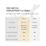 UGreen 8K DisplayPort 1.4 Male to Male Cable 1M Black - Packshot 3