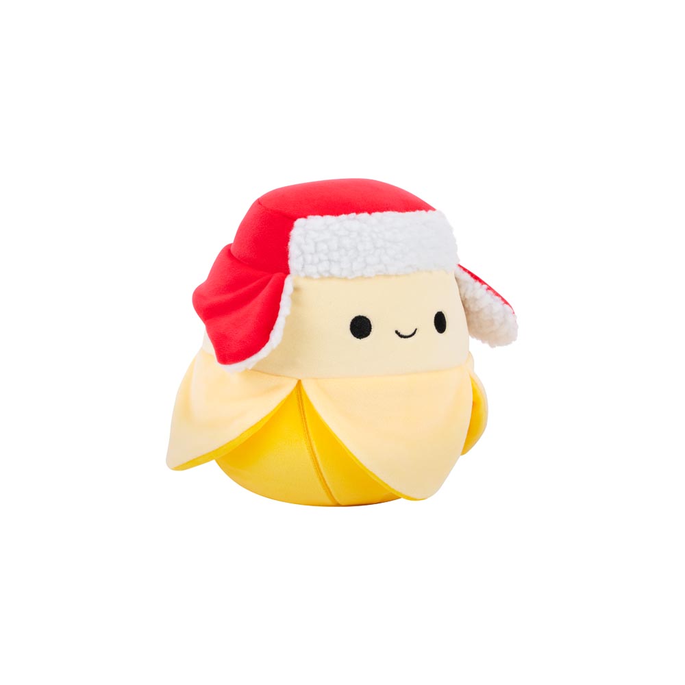Squishmallows - Junie the Yellow Banana with Red Trapper Hat 7.5" Christmas Plush - Packshot 3