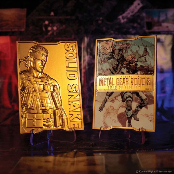 Metal Gear Solid 2 - 24k Gold Plated Snake Ingot - Packshot 6