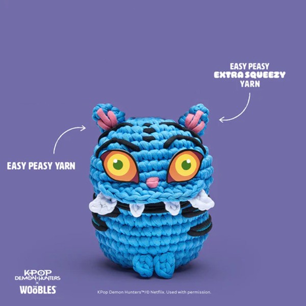 Netflix - KPop Demon Hunters - The WOOBLES Derpy Tiger Crochet Kit - Packshot 2