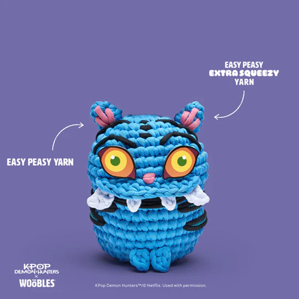 Netflix - KPop Demon Hunters - The WOOBLES Derpy Tiger Crochet Kit - Packshot 2