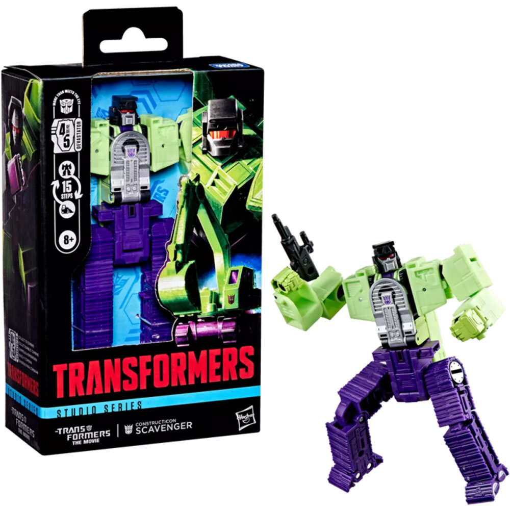 The Transformers: The Movie (1986) - Constructicon Scavenger Studio Series Deluxe Class Action Figure - Packshot 3