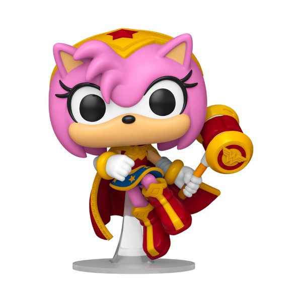 DC Comics x SEGA - Justice League & Sonic the Hedgehog - Amy Rose as Wonder Woman Pop! Vinyl Figure - Packshot 1