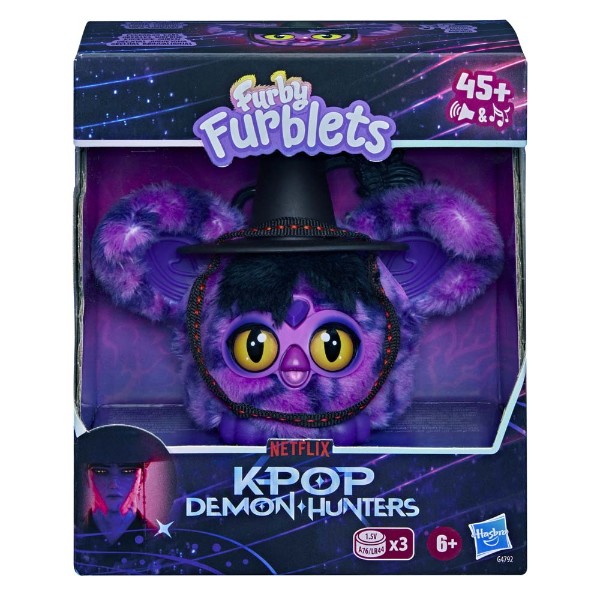 Furby - KPop Demon Hunters -  Furblets Saja Boy Demon Mini Electronic Plush Toys - Packshot 3